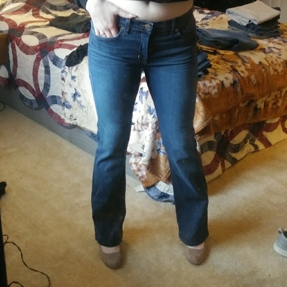 J brand size 28 boot cut semi dark wash jeans - Picture 2 of 6